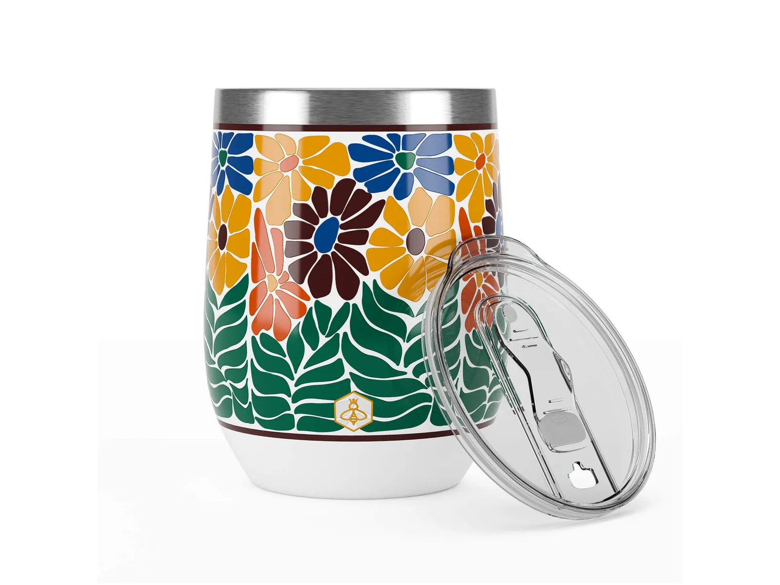 Floral Insulated Wine Tumbler — Photorealistic Kitchen & Appliances 3D Product Rendering & CGI Visualization by 3diz Studio