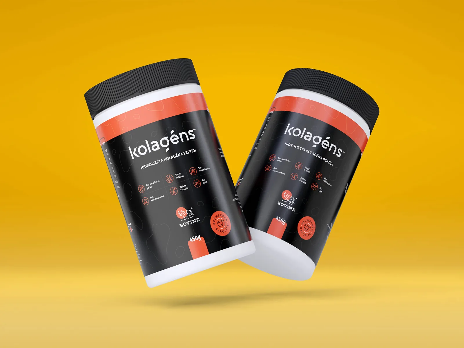 Kolagēns Bovine Collagen 3D supplement packaging render by 3diz Studio