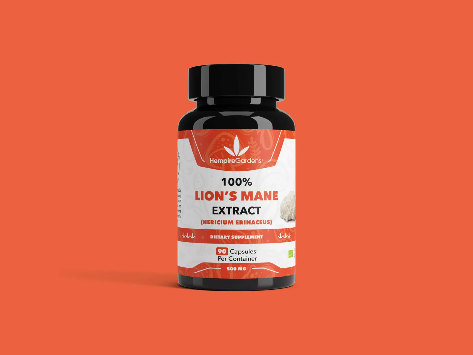 Hempire Gardens 5-flavor functional mushroom liquid extract tincture bottles rendered in 3D by 3diz Studio